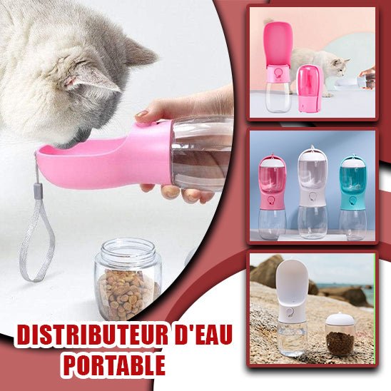 Bouteille d'eau 2 en 1 - GoBuvette™ - Chat-ons